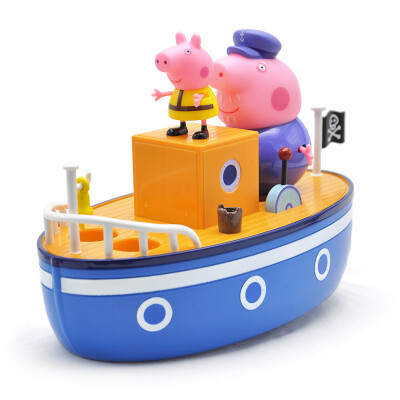 

Piggy Peppa Pig Pink Pig Sister Baby Card Every game of the sea sailing suit