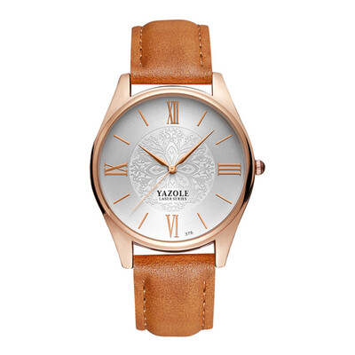 

Yazole New Fashion OL Dress Quartz Watch Women Luxury Rose Gold Roma Watch Top Brand Luxury Women's Wristwatch