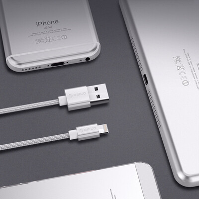 

Orrick Division (ORICO) LTF-10 Apple, кабель для передачи данных телефон зарядного кабеля нейлон быстрый зарядный кабель iPhone5s / 6s / 7 / Plus 1 Ми серебра