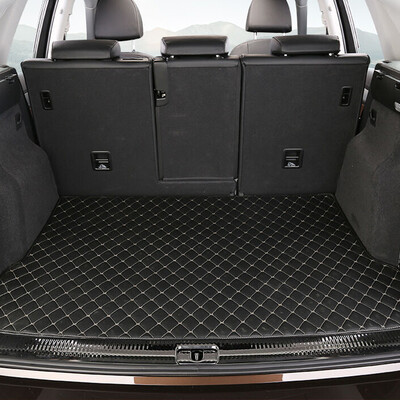 

Huashi Honda CRV trunk mat 17 new crv full surrounded by car leather trunk mat crv special tail box mat crv modified interior accessories 2 piece set business black