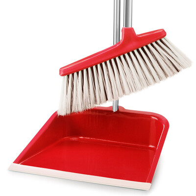 

Sushi source of the aluminum alloy pole iron plate broom dustpan combination red G01463
