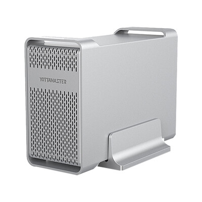 

YottaMaster D35-RAID алюминиевые Ⅱ жесткие биты 3,5-дюймовый Двойной Type-C шкаф кассетного массив SATA3.0 настольный жесткий диск RAID шкафа поддерживается серебро 10 ТБ