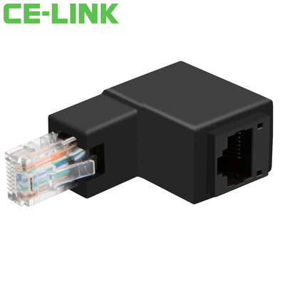 

CE-LINK 1742 RJ45 сеть прямой угол кристалл головка маршрутизатор сетевой кабель разъем локоть кабель переключатель черный