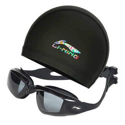 

LI-NING Swimming Cap&Goggles Set Goggles Without Degrees