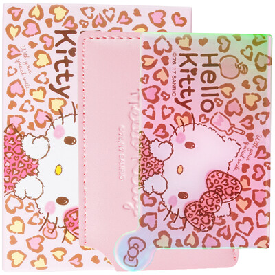 

HELLO KITTY stainless steel card mirror portable portable mirror anti-fall Princess mirror mirror to send his girlfriend pretty rose to send Valentine&39s Day gift 1450
