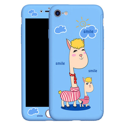 

Excellent plus iPhone7 plus phone shell Apple 7plus mobile phone case cartoon all-inclusive protective cover anti-drop mobile phone sets alpaca