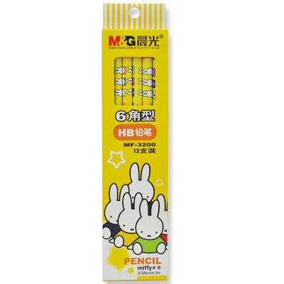 

Утром (М & О) MF3200 Miffy шестиугольного HB карандаш древесина дерево 12 загружен желтым