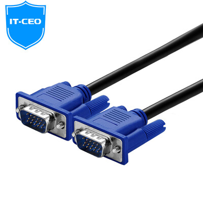 

IT-CEO V08V2-5 HD VGA кабель компьютерный кабель для телевизора 3 +6 чистый медный компьютерный монитор линейный проектор видеосигнал линия двойное магнитное кольцо игла / игла 5 метров черный