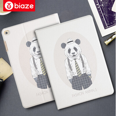 

BIAZE Apple Ipad Mini4 поколения кожаный защитный рукав mini4 / умный сон защитная оболочка окрашена серии мультфильма Панда
