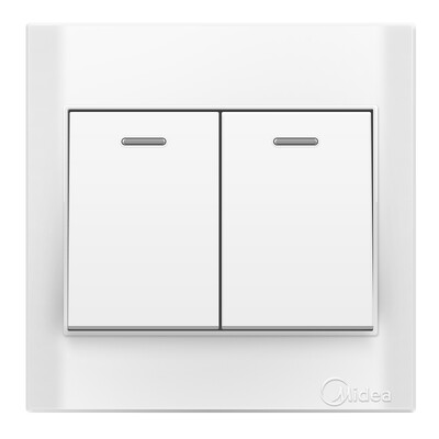 

Midea (Midea) switch panel 86 four open dual control with fluorescent E03 elegant white