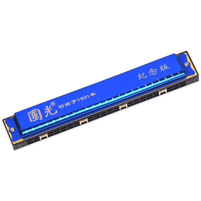 

Guoguang GG24A-6 24-hole commemorative edition Polyphony C harmonica pearl blue