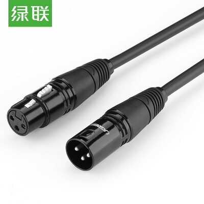

Green Alliance UGREEN Kannong Gong to the mother microphone audio extension line XLR balance line microphone mixer audio amplifier XLR balance line 2 meters black 20710