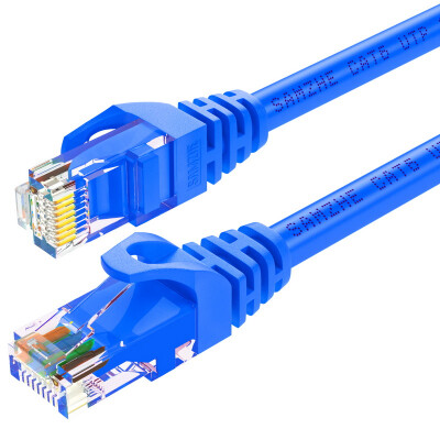 

Shanze SAMZHE Category 6 cable CAT6 Gigabit high-speed network line indoor&outdoor 8-core network cable Category 6 computer TV router cable BLU-6100 blue 10 meters