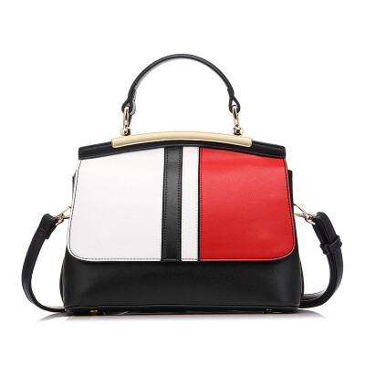 

new women handbag black and white stripe tote bag female shoulder bags high quality PU leather purse handbags