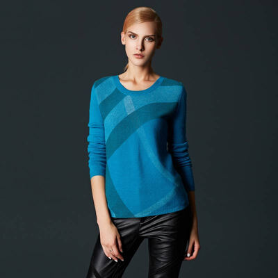 

Marc Rebecca Knit Sweater Шерстяная шерстяная рубашка Женская 51002D Blue M