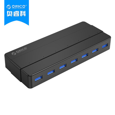 

ORICO H7928-U3 USB30 Splitter 7-Port Expansion HUB Multi-Interface Power Distribution Hub Support Laptop Desktop 1m Black