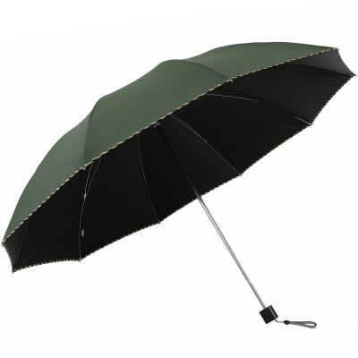 

Paradise umbrella to strengthen the reinforcement UPF50 Varnish three fold sunny business umbrella 3311E upgrade models moss green