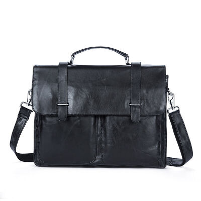 

DALFR Cowhide Bags for Men 19 Inch European and American Style Briefcase Solid Messenger Bags Laptop Bags Genuine Leather