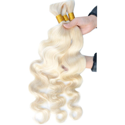 

Iueenly Human Braiding Hair Bulk Body Wave European Human Hair Bulk Blond Bulk 100 Human Hair