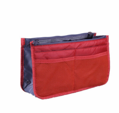 

Selling new fashion red double zipper bag in the multi-functional package package package package bag cleaning package finishing p