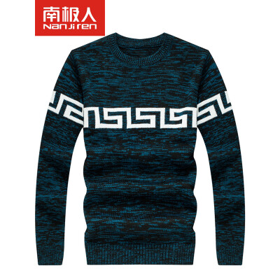 

Antarctic Sweater Men's Fashion Round Collar Jacquard Men's Slim Knit NFF173B802 Red M