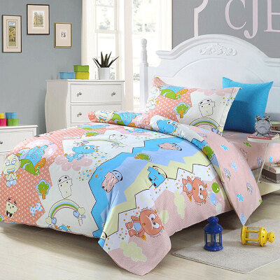 

Yalu free bed piece set of home textiles cotton twill single student dormitory three sets of 12 m bed cover 150 200cm bubble dragon jade