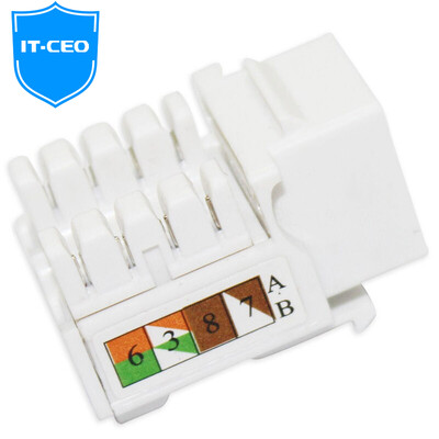 

IT-CEO V7RJ45-5 RJ-45 ультра-пять проектов позолоченная версия сетевого информационного модуля супер пять модулей сетевой модуль с пылезащитной крышкой белый