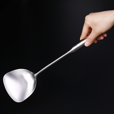 

Bao Younie 304 stainless steel pan shovel shovel shovel kitchen utensils long handle fried spoon Chinese one fish shovel flat shovel DQ9065-8