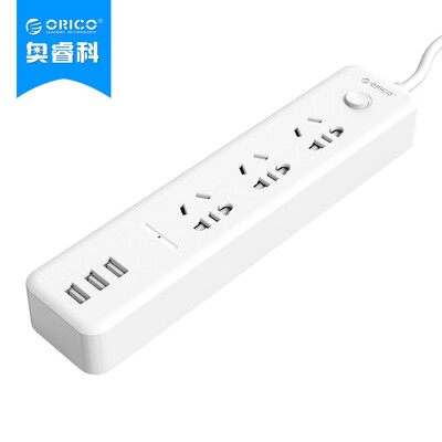

ORICO DPC-3A3U Умный 3-портовый портативный портативный USB-разъем 3-строчный разъем / вставка / патч-панель / клеммная колодка 1,5-метровый белый