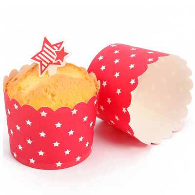 

Cook Kitchen CHEF MADE Cake Paper Cup Theme High Temperature Paper Cup Bonus Card Red 25 Pack WK9278
