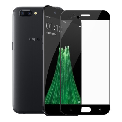 

【Two Pieces】 Langke OPPO R11 Plus tempered film full-screen coverage of tempered film HD explosion-proof mobile phone protective film for OPPO R11 Plus (black