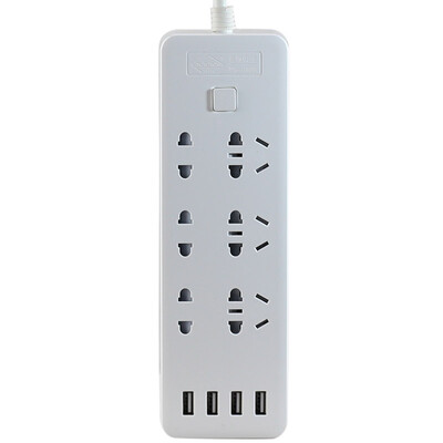 

Great Wall popular CF-U8331 full length 28 meters six hole 4USB socket with child protection door control switch socket plug plug board drag board