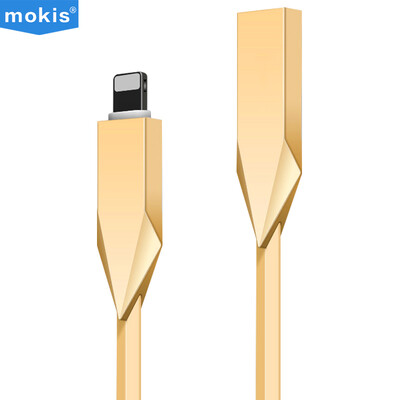 

Moxi (mokis) Кабель данных Apple / поручая линия / линия заряжателя / iphone6 ​​/ 6s / 7plus / 5S / ipad кабель данных сплав цинка 1 m золото шампанского