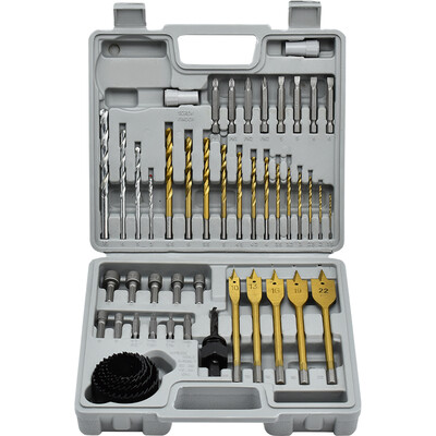 

Kraft Weier twist drill woodworking flat drill strong construction drill cement drill hole screwdriver bit drill bit set AI2682A