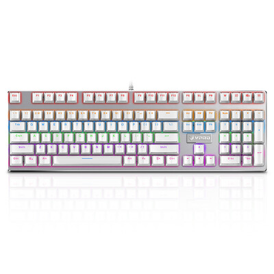 

Peno Rapoo V700S ice crystal version mixed machine keyboard game keyboard backlit keyboard computer keyboard notebook keyboard white green axis