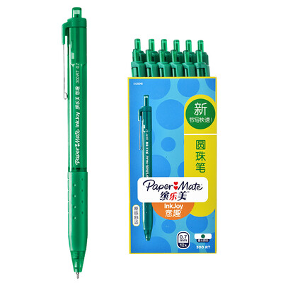 

Paper Mate Ballpoint Pen 300 RT 07MM Green Paper Box 12 Pack