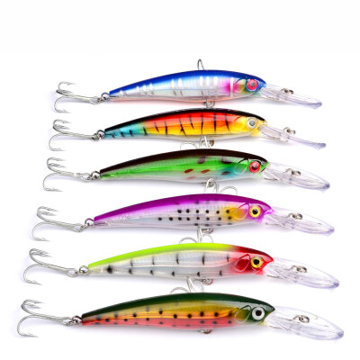 

1pc Fishing lure 33.34g-1.17oz Minnow lures 6 color Fishing Bait 6.5"-16.5cm fishing tackle 1/0# High-carbon steel Hook