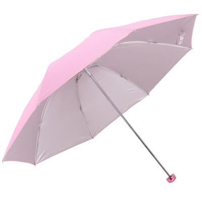 

Paradise umbrella silver plastic high-density polyester three fold ultra-light sunny umbrella 336T