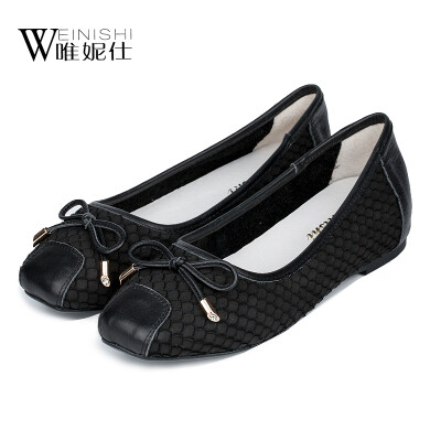 

Woman Single shoes ladys footwear flattie leather shoes asakuchi single shoes