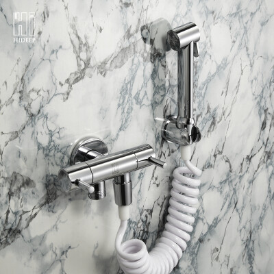 

HIDEEP Gynecological washer 1 in 2 out pure brass Mixing faucet