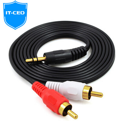

IT-директор V082R 3.5mm один пункт два аудио кабель RCA двойной переворот 2RCA AV кабель аудио кабель красный аудио динамик провод 2 метра хорошо черный 3.5 аудио