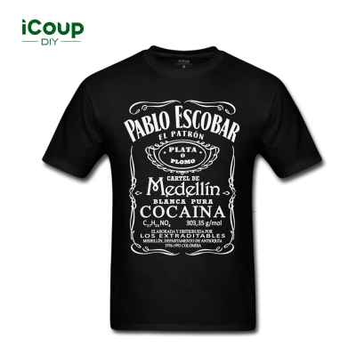 

Primavera roupas de marca camisa dos homens t de Pablo Escobar mangas Curtas Casual hip hop Malha Seis cores