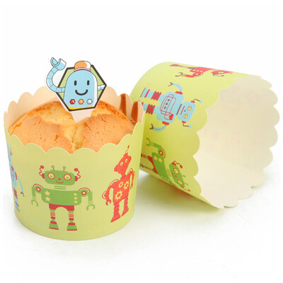 

Cook Kitchen CHEF MADE Cake Paper Cup Theme High Temperature Paper Cup Combo Card Green 25 Pack WK9281