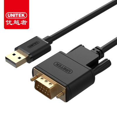 

(UNITEK) usb to serial 3 meters DB9 pin com port adapter usb to rs232 serial converter cash register label printer serial line Y-1050B