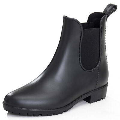 

Haitian Halteke rain boots fashion boots waterproof rain boots rubber shoes water shoes UX111 black 37 yards