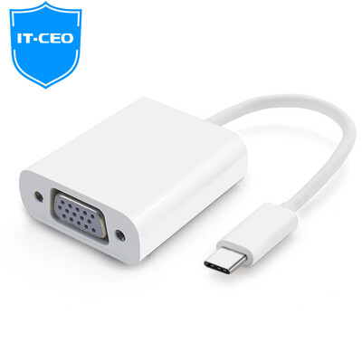 

IT-CEO Тип-C в VGA-конвертер USB-C-адаптер Apple macbook Компьютерный проектор Телевизор-монитор Видеокабель Адаптер Y2TYPE-CV