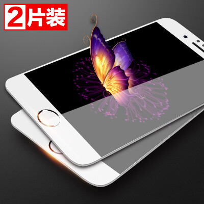 

[Two pieces] excellent apple iphone6s / 6 tempered film 3D surface full coverage of the tempered soft edge shredded 4.7 inch white