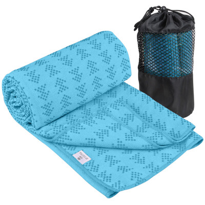 

Upanishad yoga shop towel widened 187 * 82cm sweat anti-skid yoga pad blanket with net bag water blue