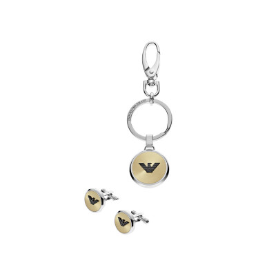 

Emporio Armani Men's Eagle Logo Silver Keychain Cufflinks EGS2306040