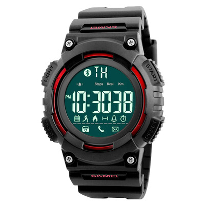 

умные часы мужчины Время в США SKMEI спортивные часы многофункциональные электронные часы студентов, работающих Bluetooth 1256 красный